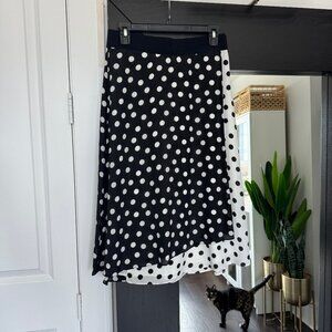 NWT Alice + Olivia Nanette Silk Polka Dot Skirt - Size 6